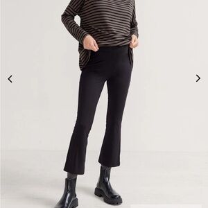 Hatch Maternity Black Flare Pants ultimate before during & after crop flare